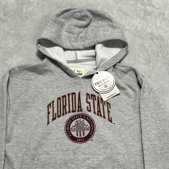 Florida State Seminoles Hoodie Fall Rush Gray Women's Small University Seal NWT - Picture 1 of 9